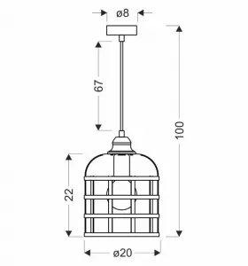 Čierna/medená kovová závesná lampa 40W E27 Soleto