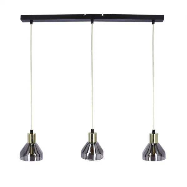 Závesná lampa zlatá sklenená 3xE14 70cm GREGORY