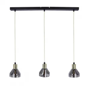 Závesná lampa zlatá sklenená 3xE14 70cm GREGORY