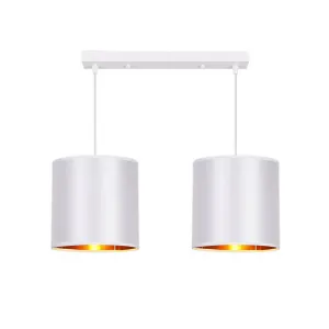 Závesná lampa biely pásik 2xE27 Atlanta