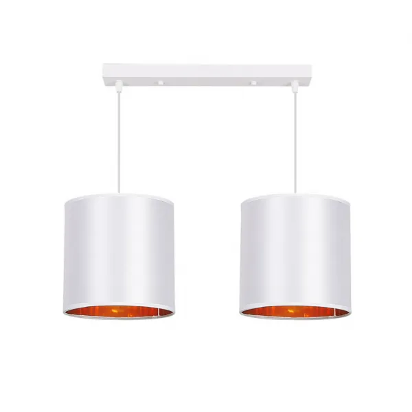 Závesná lampa biely pásik 2xE27 Atlanta