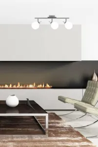 Stropná lampa Ghost saténová 3x40W tienidlo G9 biela