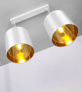 Závesná lampa biely pásik 2xE27 Atlanta