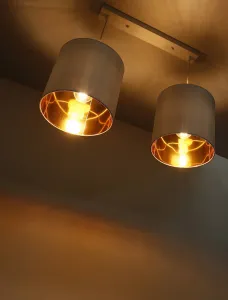 Závesná lampa biely pásik 2xE27 Atlanta