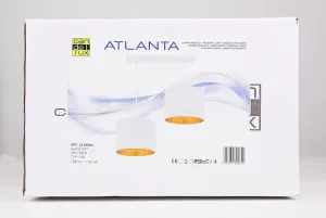 Závesná lampa biely pásik 2xE27 Atlanta