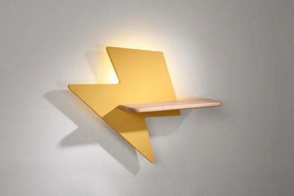 5W LED nástenná lampa pre deti žlté blesky Blesk