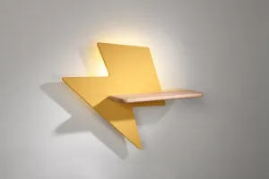 5W LED nástenná lampa pre deti žlté blesky Blesk