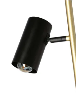 Čierno-zlatá stojaca lampa 164 cm Perret