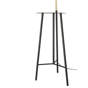 Čierno-zlatá stojaca lampa 164 cm Perret