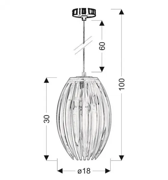 Malá oranžová akrylová závesná lampa Abuko