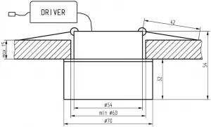 Okrúhle sklenené stropné svietidlo LED 3W SAK-01