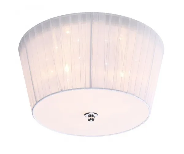 Stropná lampa biela LED 3W + 3x40W G9 organzové tienidlo Camea