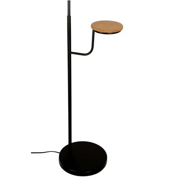Stojaca lampa čierna polica 173 cm Vanity