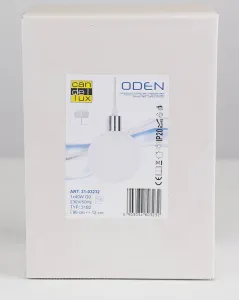 Závesná lampa s bielym tienidlom na guľu 12 cm Oden