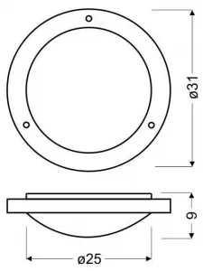 Stropné svietidlo do kúpeľne biele LED 10W 6500K IP44 Aquila