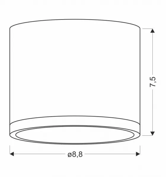 Čierna a drevená stropná lampa 8,8x7,5 cm trubica