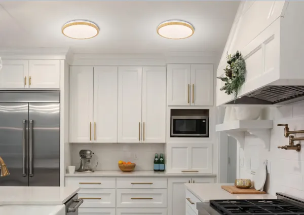 LED stropné svietidlo 18W biele + drevené 4000K Gandava