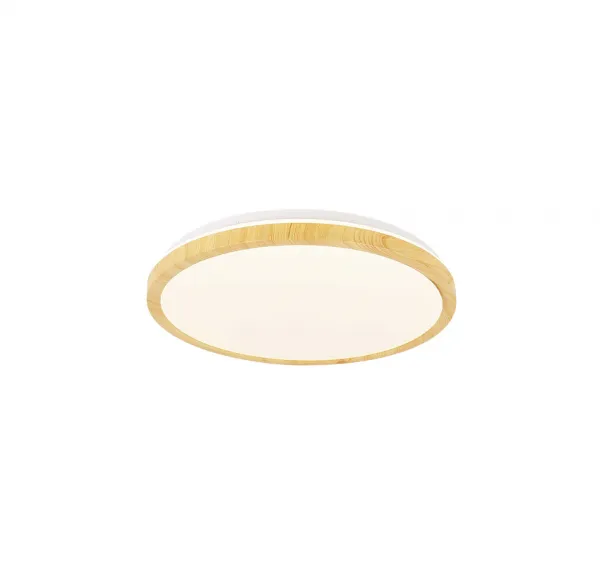 LED stropné svietidlo 18W biele + drevené 4000K Gandava