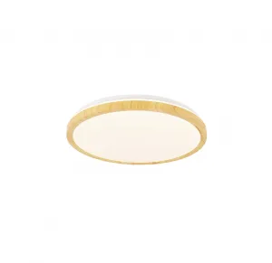 LED stropné svietidlo 18W biele + drevené 4000K Gandava