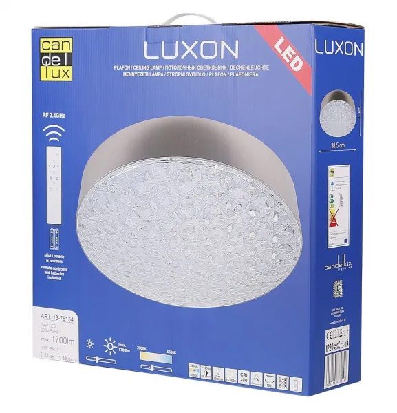Stropné svietidlo Luxis Plafond 24W LED 38,5 cm s variabilnou farbou a jasom