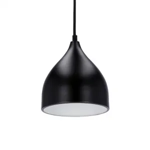 Závesná lampa Ystad 170mm LEDEA E27 40W kovová čierna