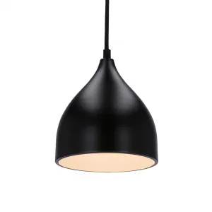 Závesná lampa Ystad 170mm LEDEA E27 40W kovová čierna