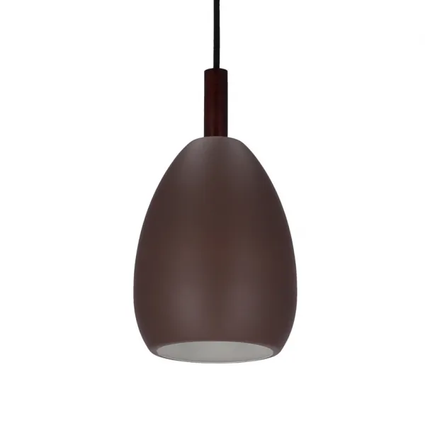 Závesná lampa hnedá kov/drevo E27 Flen Ledea