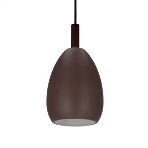 Závesná lampa hnedá kov/drevo E27 Flen Ledea
