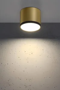 LED stropná trubicová lampa 9W zlatá 8,8x7,5cm