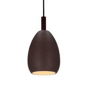 Závesná lampa hnedá kov/drevo E27 Flen Ledea