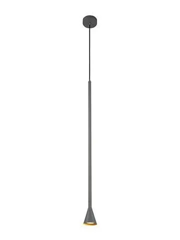 Závesná lampa Tucson Ledea sivá, dlhá