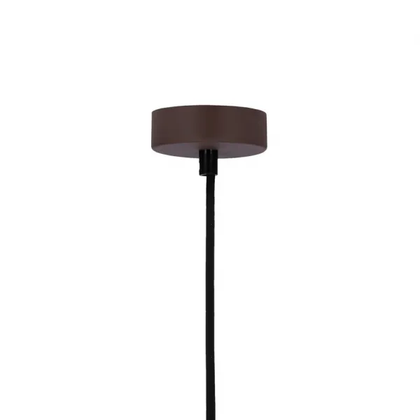 Závesná lampa hnedá kov/drevo E27 Flen Ledea