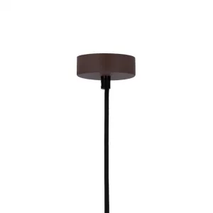 Závesná lampa hnedá kov/drevo E27 Flen Ledea