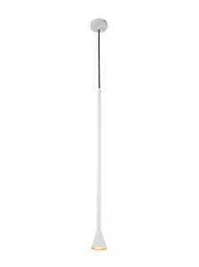 Závesná lampa Tucson Ledea, biela, dlhá