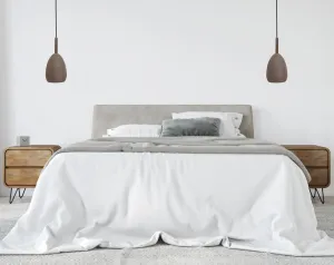 Závesná lampa hnedá kov/drevo E27 Flen Ledea