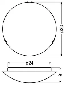 Stropná lampa Marmo E27