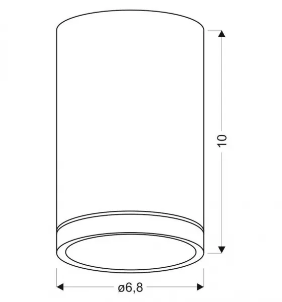 Strieborná stropná lampa 10cm 1xGU10 - POSLEDNÉ 2 KUSY