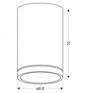 Strieborná stropná lampa 10cm 1xGU10 - POSLEDNÉ 2 KUSY