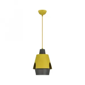 Závesná lampa žltá/sivá E27 Falun Ledea