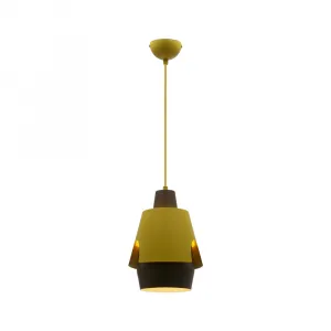 Závesná lampa žltá/sivá E27 Falun Ledea