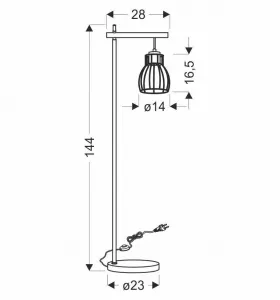 Stojaca lampa čierna s oceľovým košovým tienidlom Bernita