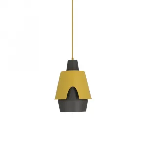 Závesná lampa žltá/sivá E27 Falun Ledea