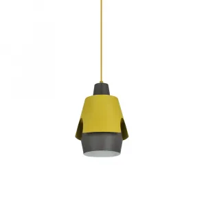 Závesná lampa žltá/sivá E27 Falun Ledea