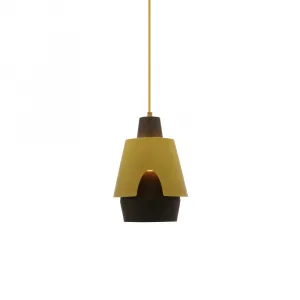 Závesná lampa žltá/sivá E27 Falun Ledea