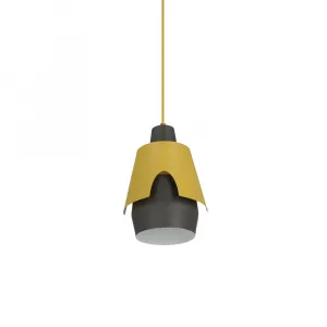 Závesná lampa žltá/sivá E27 Falun Ledea