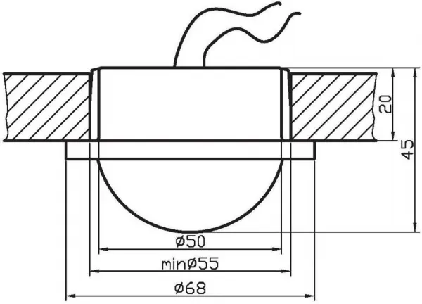 Okrúhle chrómové schodiskové svietidlo MS-02