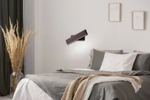 Hnedá otočná LED nástenná lampa 4W Nicoletta