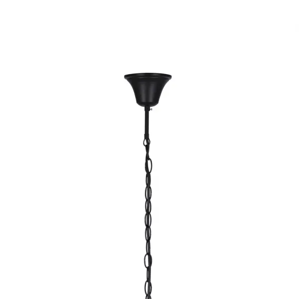 Čierna závesná lampa s lustrom 3xE14 Batley Ledea