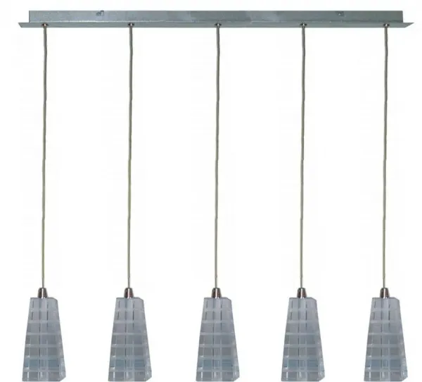 Závesná lampa chróm krištáľový pás 5 Emo