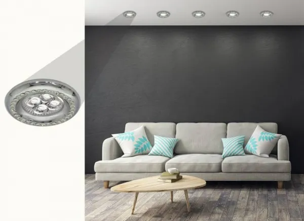 Stropné svietidlo Soc-03 Ch Gu10 50W 230V Stropné svietidlo pevné okrúhle liate